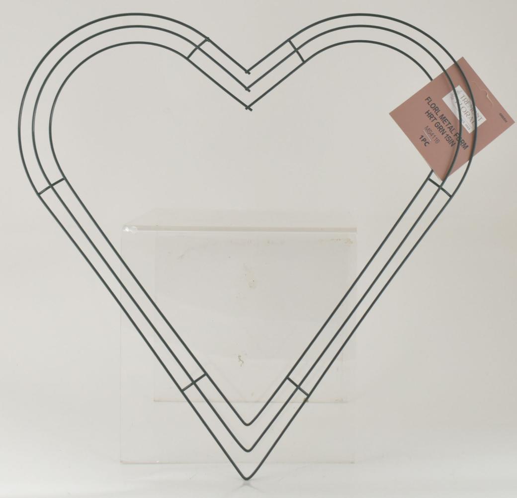 15" Heart Metal Wreath Form image