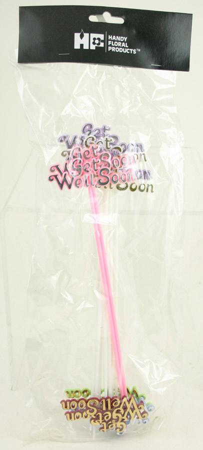 Get Well Soon Decorative / Floral Pick Assorted image