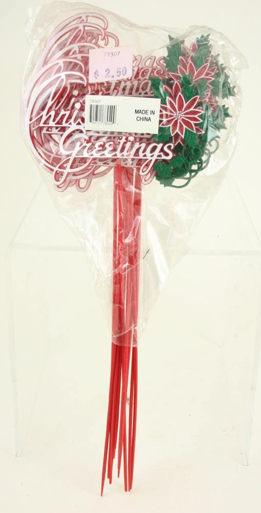 Christmas Greetings Decorative / Floral Pick image