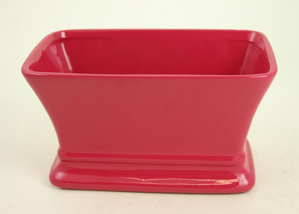 Dark Pink Oblong Planter / Vase image