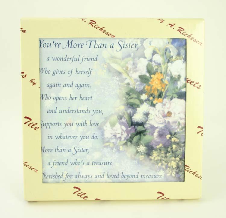 A. Richesca You're More Than A Sister Tile Trivet image