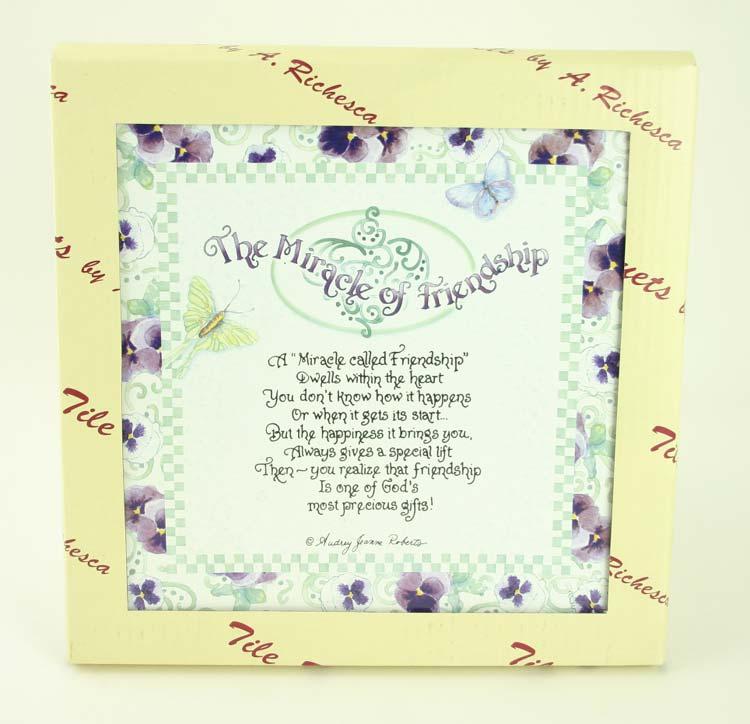 A. Richesca The Miracle of Friendship Tile Trivet image