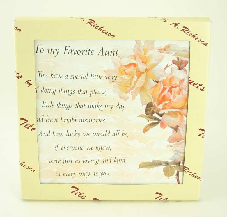 A. Richesca My Favorite Aunt Tile Trivet image