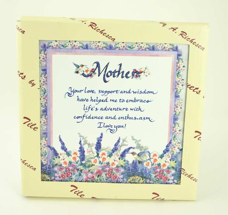 A. Richesca Mother / Floral Tile Trivet image