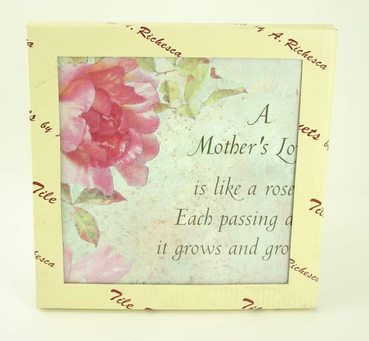 A. Richesca A Mother's Love is Like A Rose Tile Trivet image