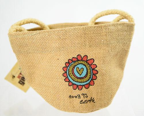 Jozie B Groovy World Down To Earth Jute Bag 5" x 8" image