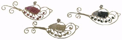Beaded Bird Ornament - Three Assorted image