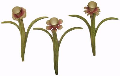 Flower Taper Candle Holder - Three Assorted image