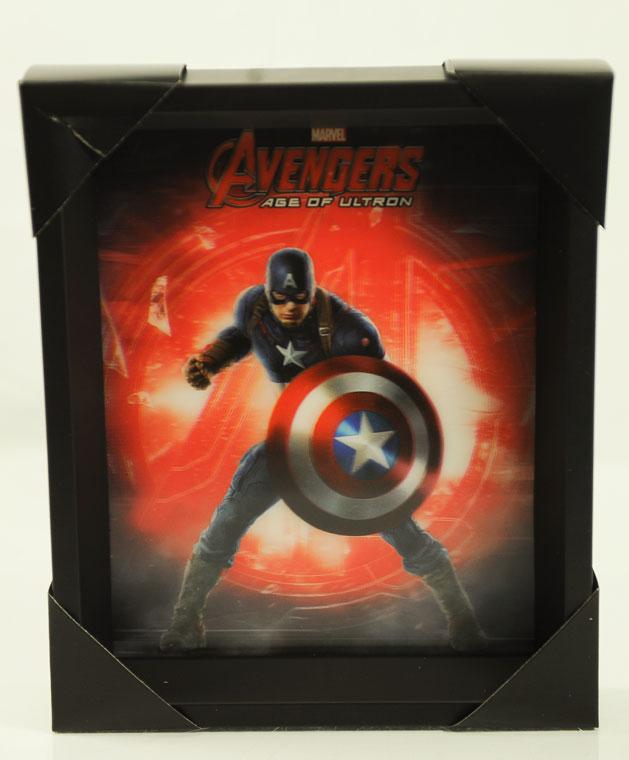 Holographic Captain America Age Of Ultro 8x10 3D Shadowbox image