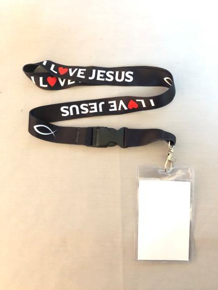 I Love Jesus Christian Lanyard With Photo ID image
