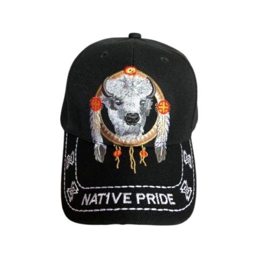 *  Buffalo & Dream Catcher Embroidered Baseball Caps - Black (Capnp681B) image