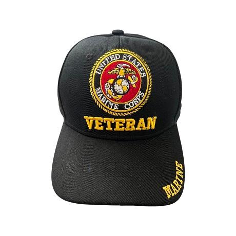 US Marine Corps Veteran Military Baseball Cap - Black Color image