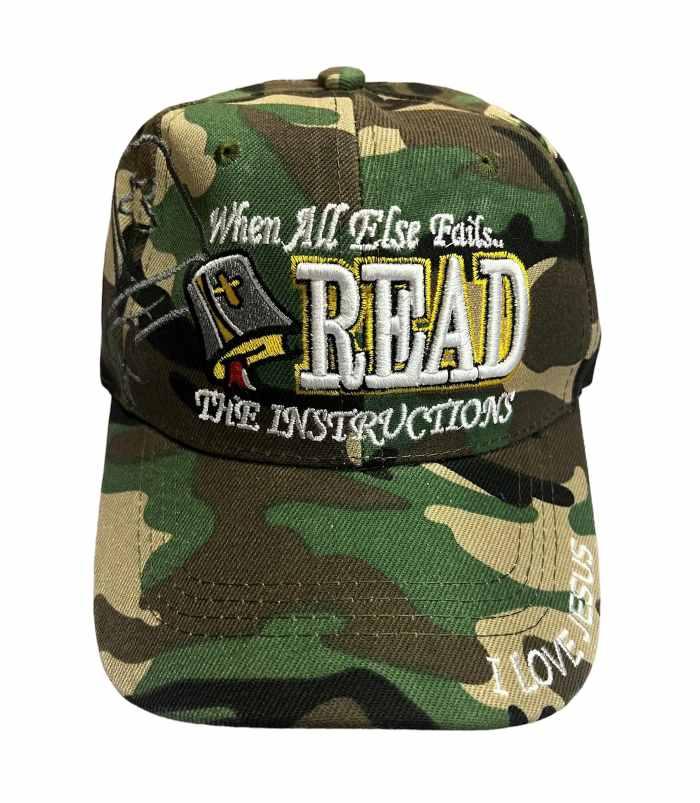 When All Else Fails Christian Baseball Cap Embroidered - Camo image