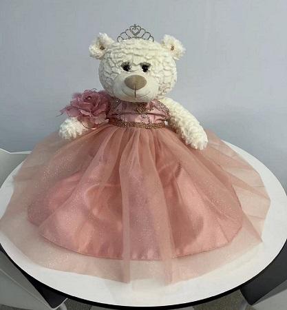 Quiceanera Terry Bear Size: 20"  Color Rose image