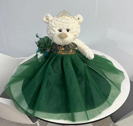 Quiceanera Terry Bear Size: 20"  Color: Green