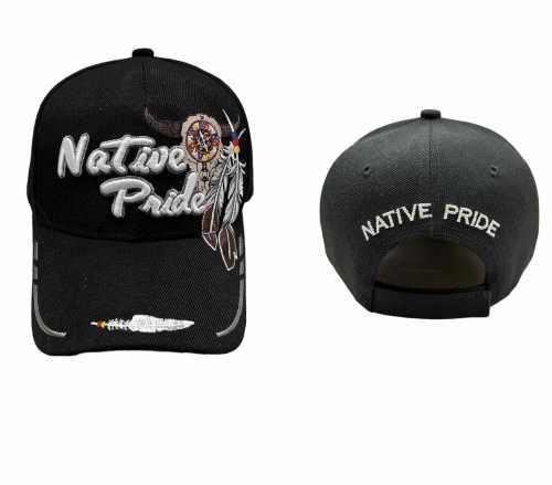 *  Native  Pride Baseball Cap Embroidered  - Black Color (Capnp680B) image