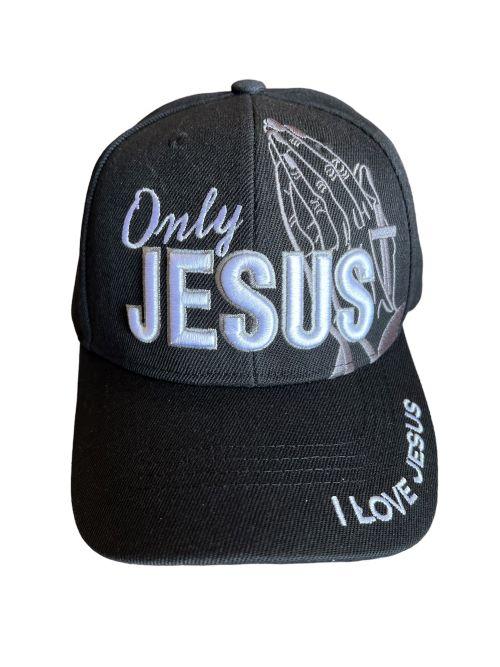Only Jesus I Love Jesus Christian Baseball Cap - Black image