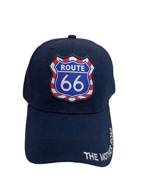 Route 66 Baseball Cap Embroidered - Navy Color (7508-101N) image