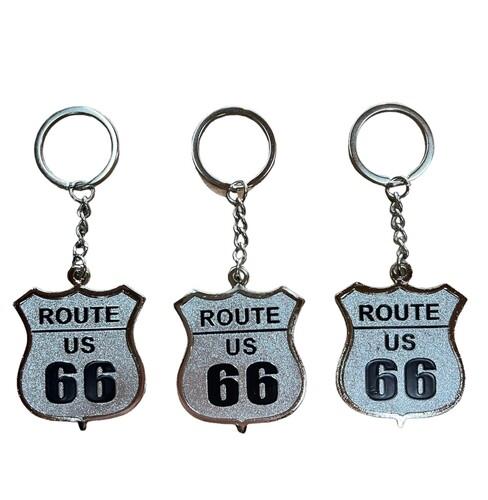 Route 66 Metal Key Chain Key Rings image