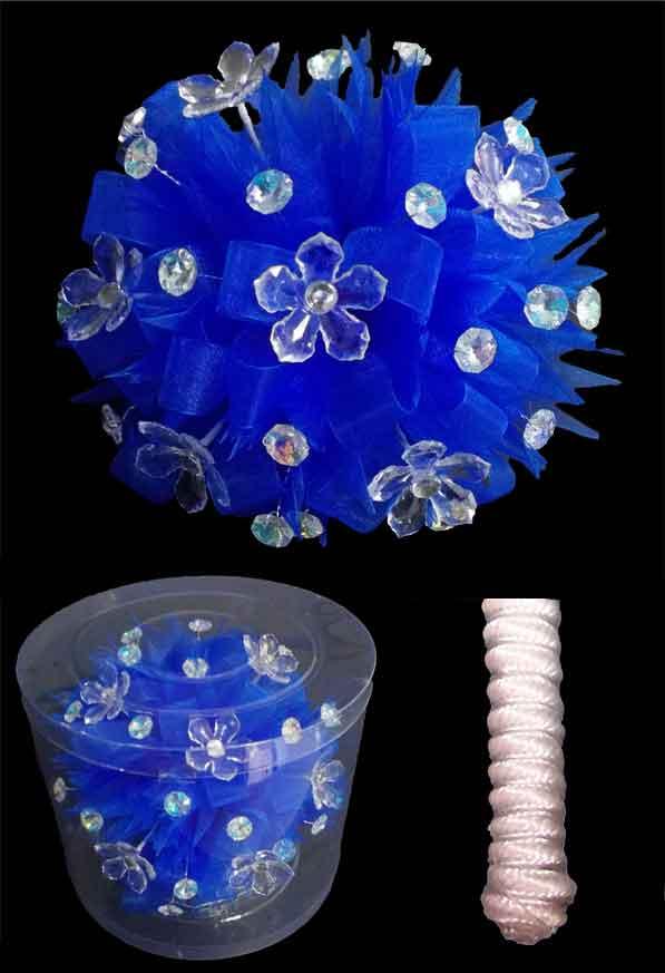 Bridal - Quinceanera - Presentation Silk & Crystal Flower Bouquet