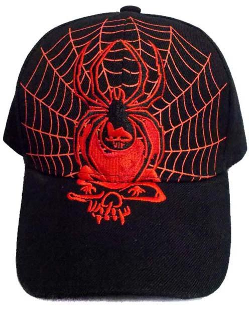 Spider & Skull Embroidered Baseball Caps image