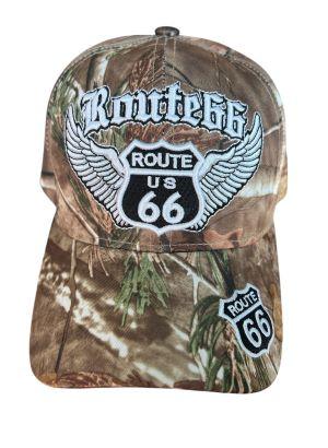 * Route 66 Baseball Cap - Wings - Camo Color (7508AV-Camo)