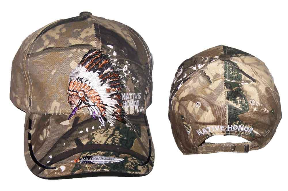 *  Native Pride  Embroidered Baseball Cap - Indian Chief  (Capnp646c) image
