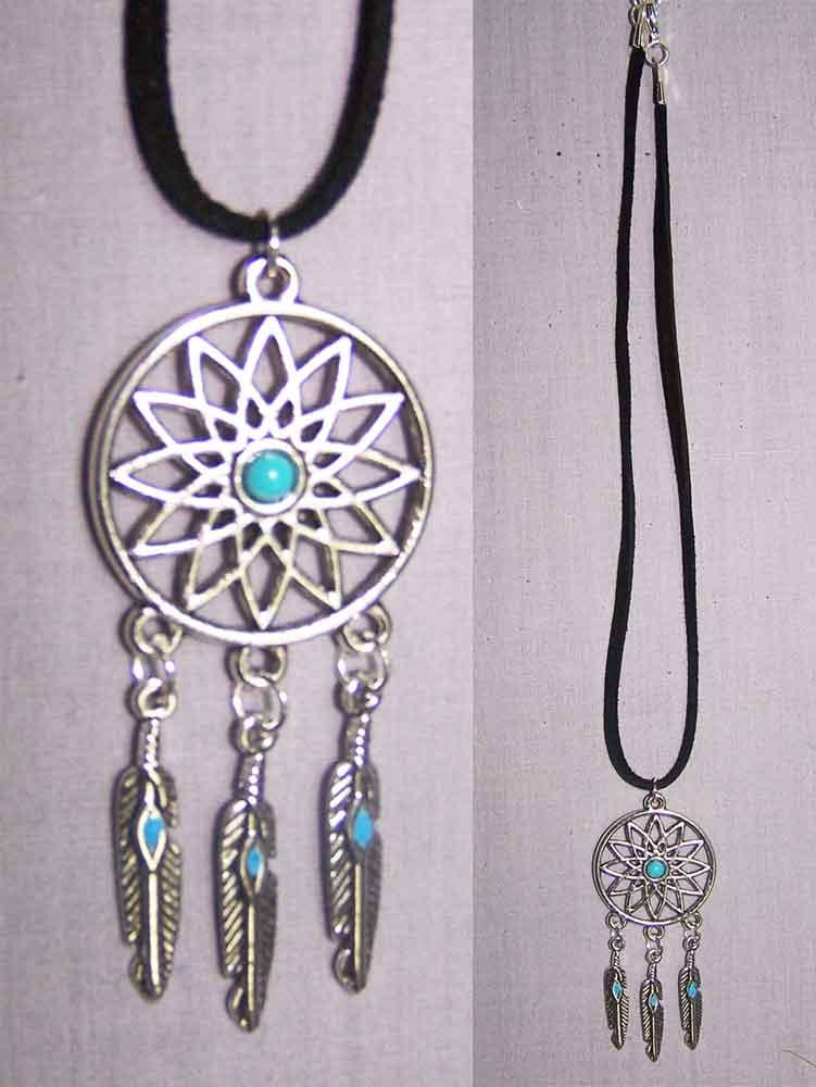 Native Pride Dream Catcher Necklaces/Chokers With Stones image