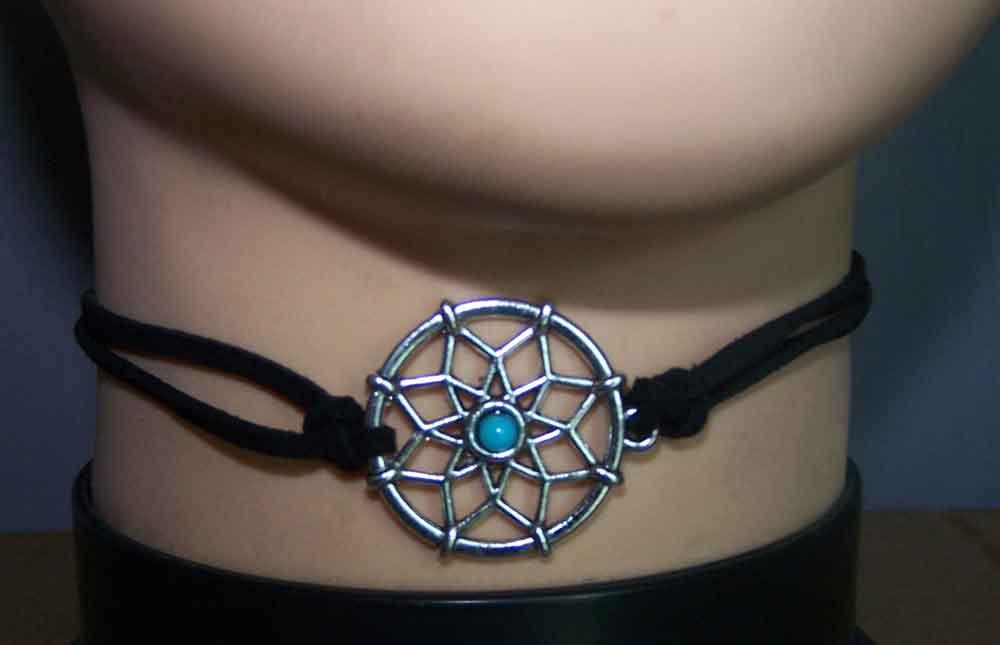 Native Pride Dream Catcher Necklaces/Chokers With Stones image