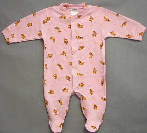 New Born Playwear With Footsie - Teddy Bear Prints ( # 23733)
