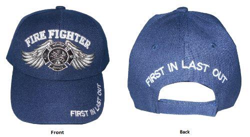 Fire Fighter Firemen Baseball Caps - Navy Color image