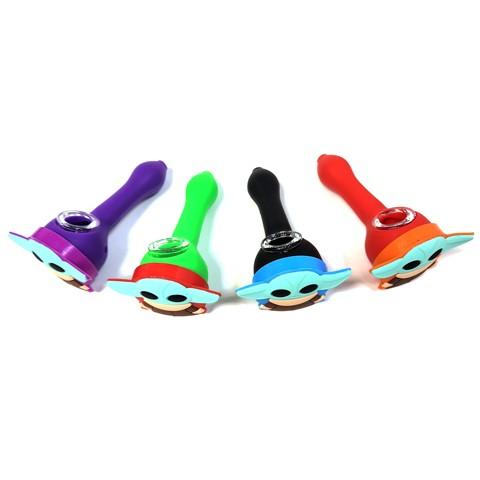 4.5" Character Silicone Pipe with Glass Bowl image