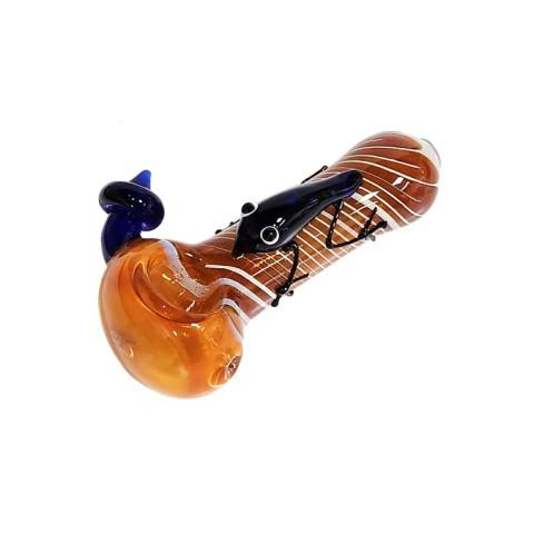 4.5" Brown Glass Hand Pipe image