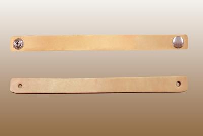 Thin Leather Name Wristband Blank ⅝" W