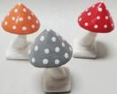 Wooden painted mushrooms image
