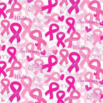 Pink Ribbon Survivor Bandana - 22×22 Inch - 1 piece image