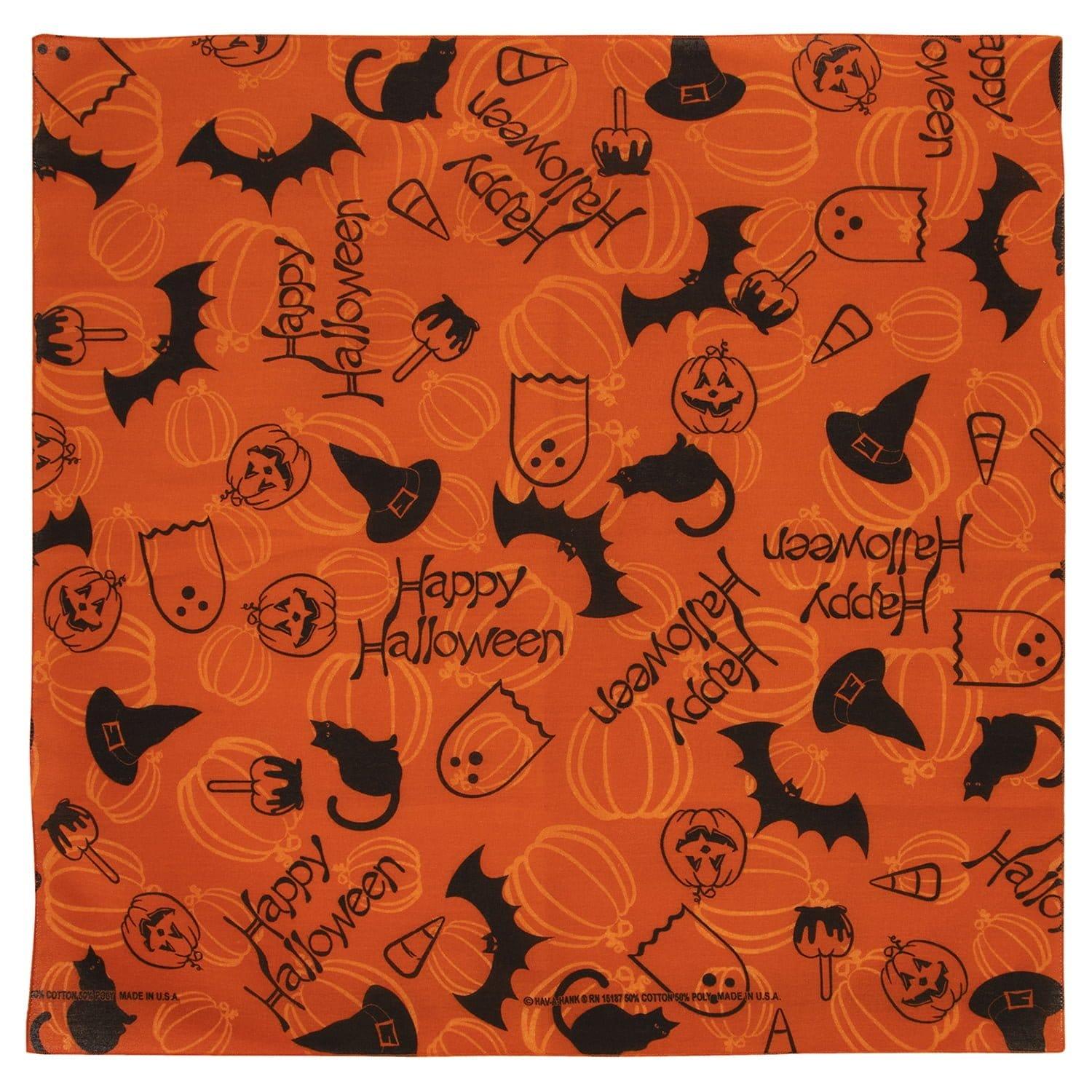 Happy Halloween Bandana - USA - 22×22 Inch - 1 piece