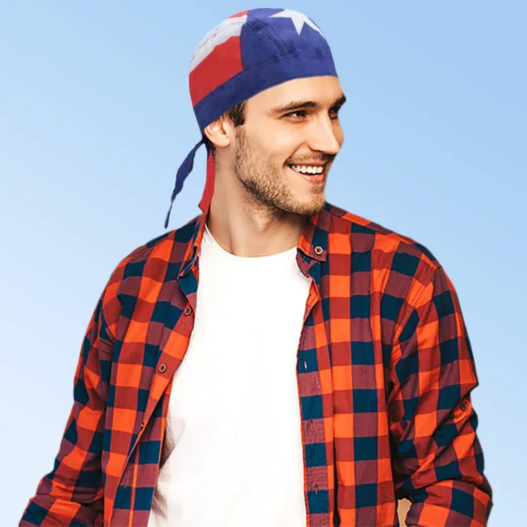 Puerto Rico Flag Head Wrap - 12 pieces image