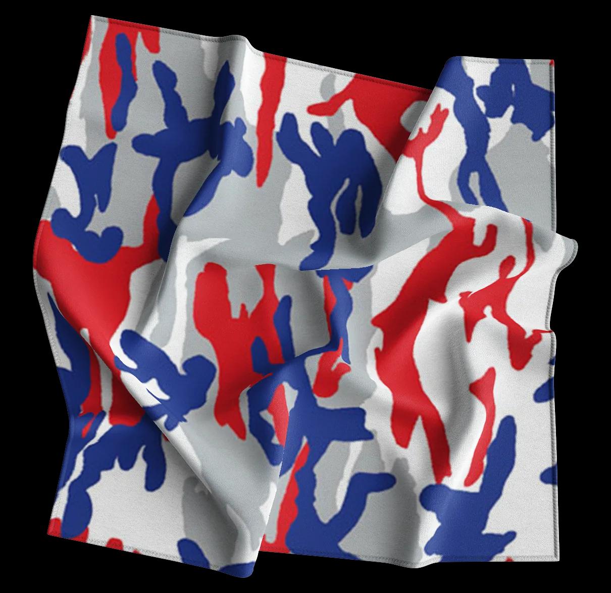 Patriotic Camo Bandana - 22×22 Inch - 12 pieces image