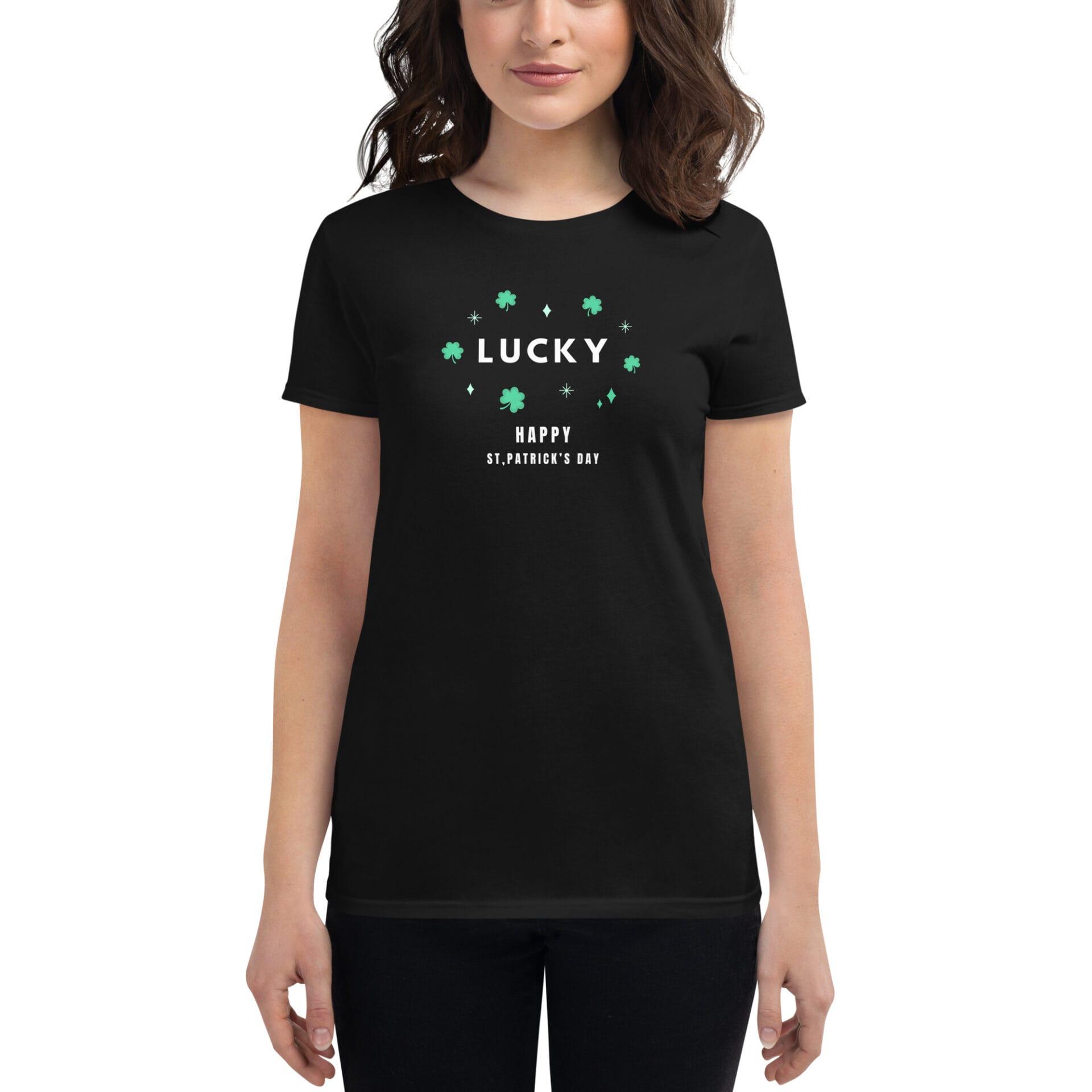 Women's St. Patrick's Day Short Sleeve T-Shirt - B2 - 17