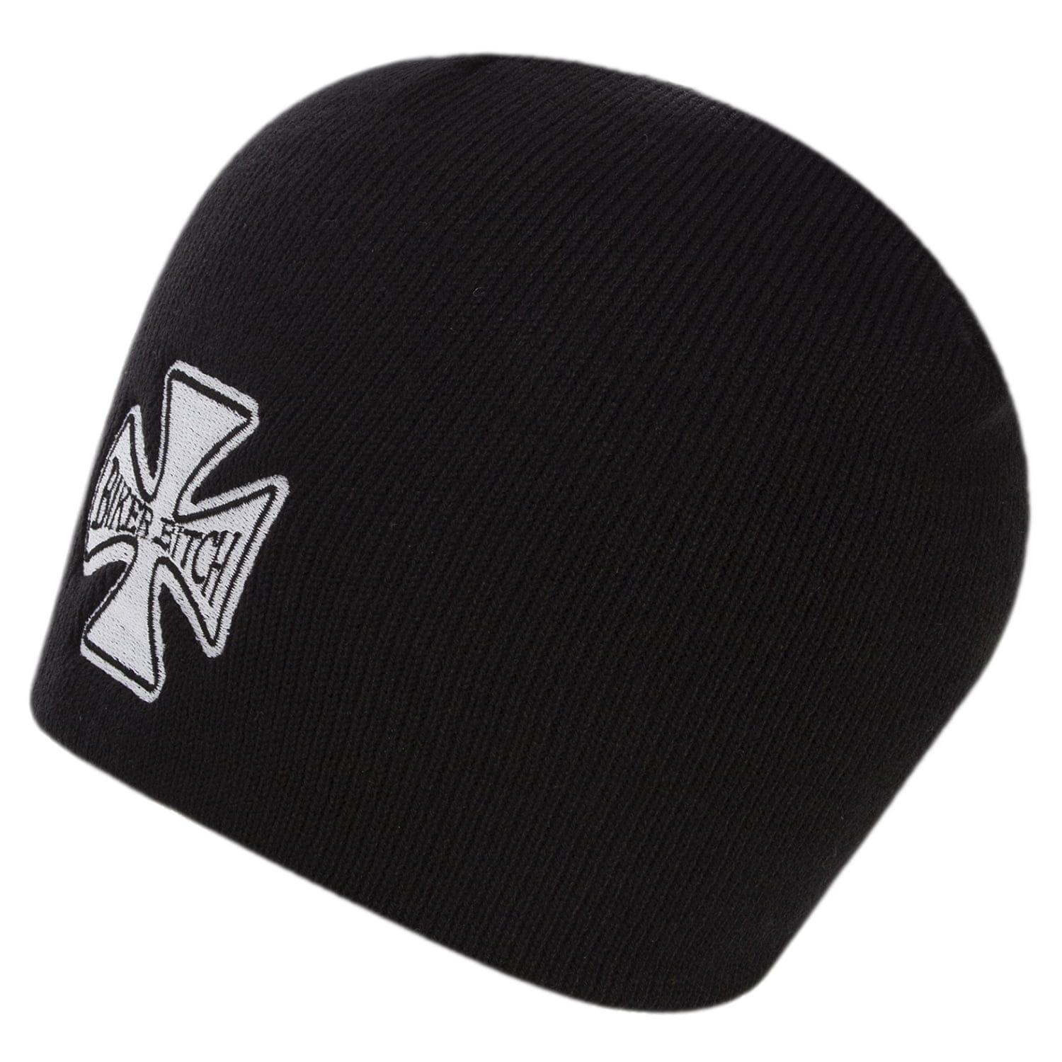 Biker Bitch Embroidered Black Beanie (HT2015) image