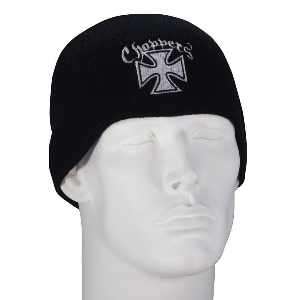 Maltese Cross Choppers Embroidered Black Beanie (HT2001) image