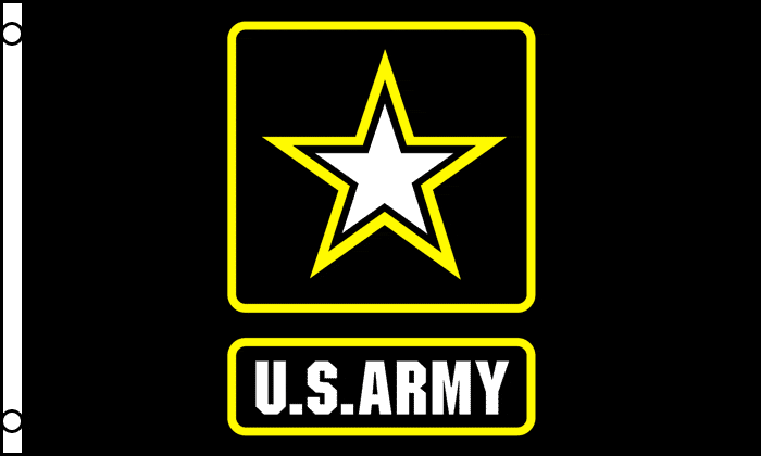Black / Yellow Army Flag - 3ft x 5ft Polyester - Imported image