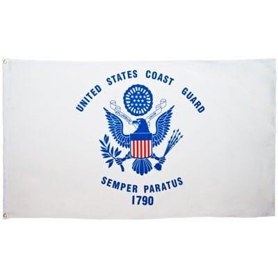 U.S. Coast Guard Flag - 3ft x 5ft Polyester - Imported image