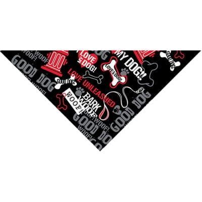 Bark Woof Woof Triangle Bandana - 22x29x22 Inch