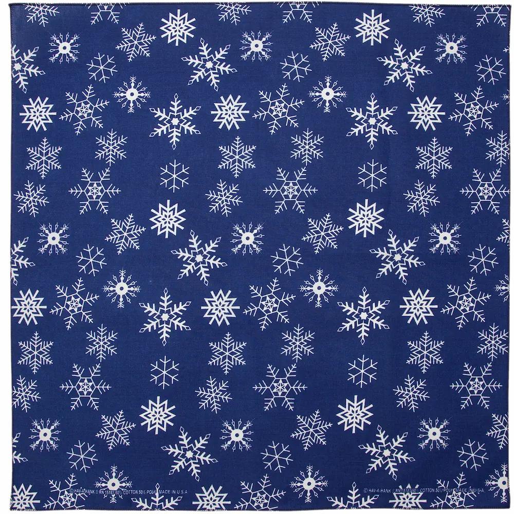 Glitter Snowflake Bandana - 22×22 Inch - USA Made image