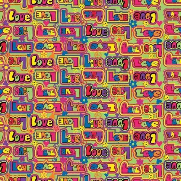 Retro Love Bandana - 22×22 Inch image