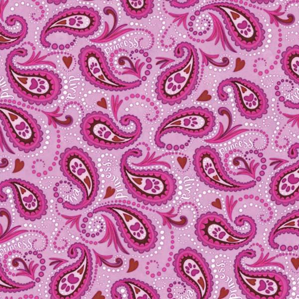 Princess Paw Paisley Bandana - 22×22 Inch image
