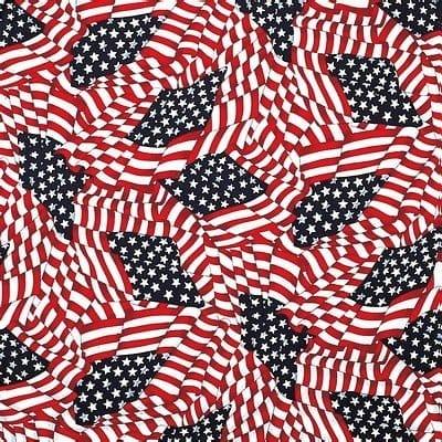 Tossed American Flag Bandana - 22×22 Inch image