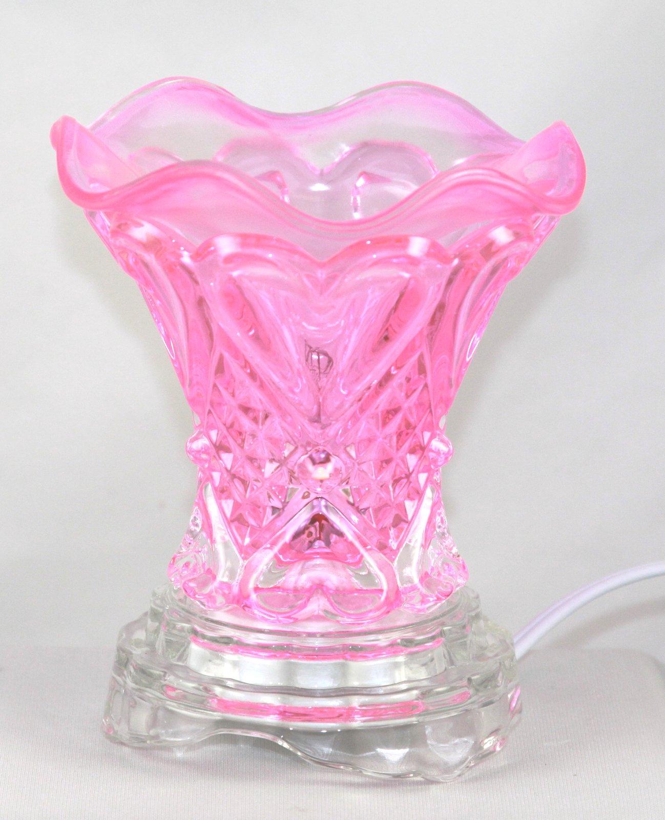 ES-208 Pink Heart Crystal Glass Burner image
